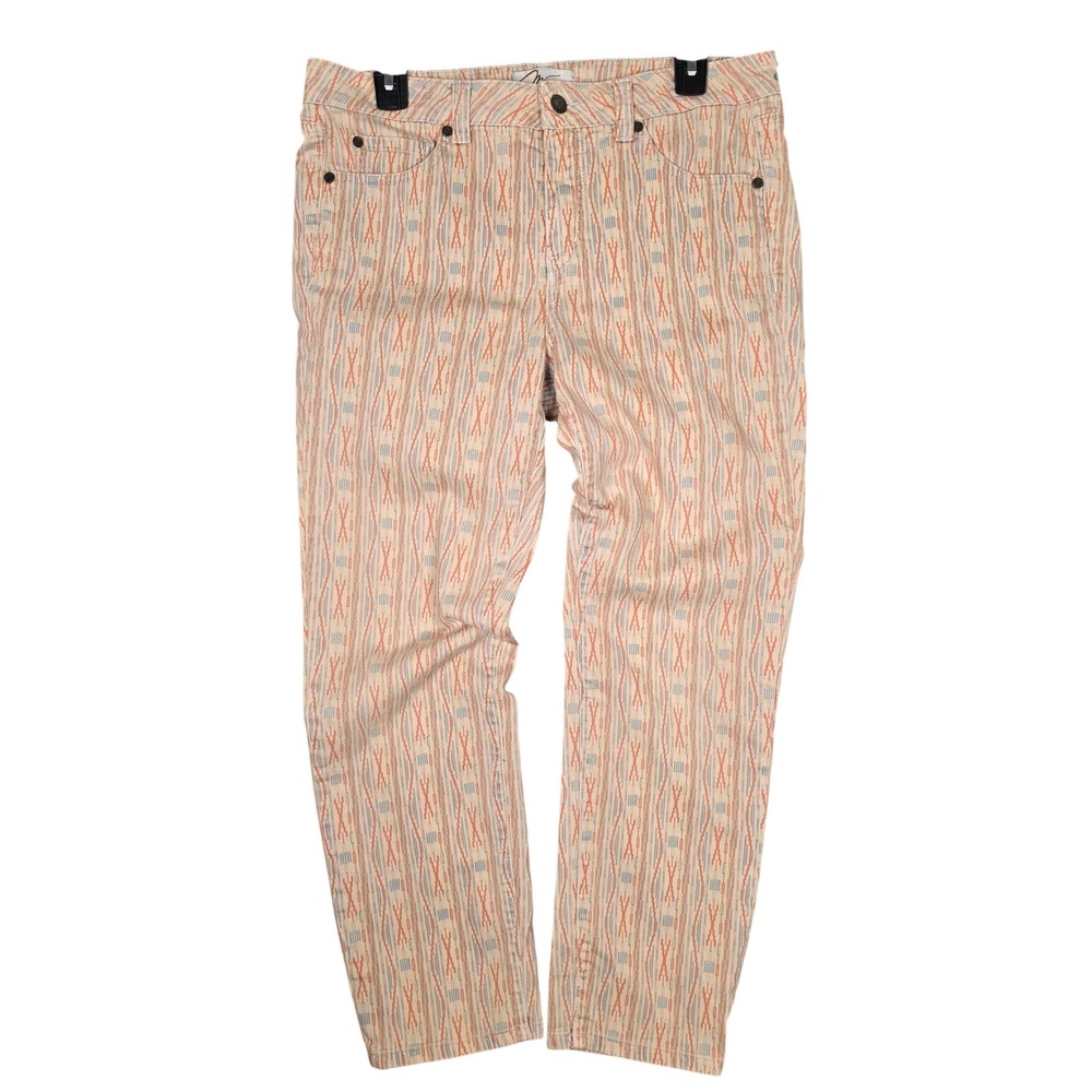 Miraclebody Women's Printed Straight Leg Pants‎ Size 8 Geometric Boho